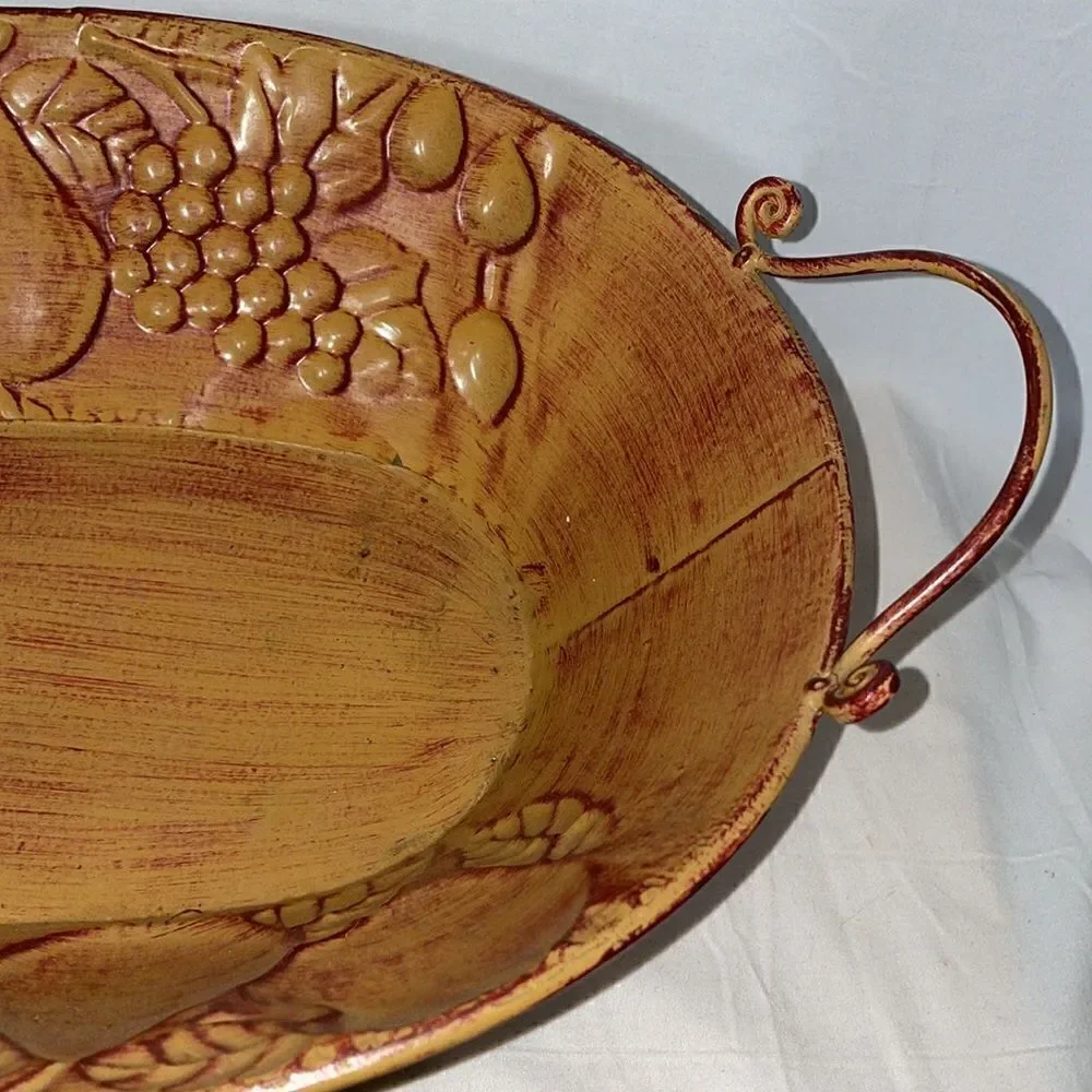 Metal Basket  with fruit decor